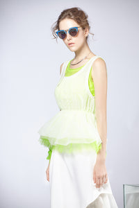 Two-tone Meshy Top