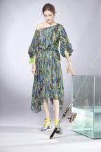 Load image into Gallery viewer, Angling Printed Balloon Dress
