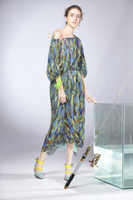 Load image into Gallery viewer, Angling Printed Balloon Dress
