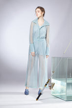 Load image into Gallery viewer, Pearl Button Sheer Jumpsuit
