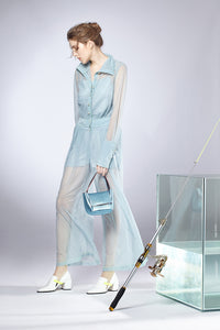 Pearl Button Sheer Jumpsuit