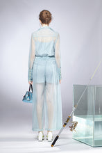 Load image into Gallery viewer, Pearl Button Sheer Jumpsuit
