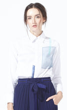 Load image into Gallery viewer, Geometrical Patching Cotton Shirt
