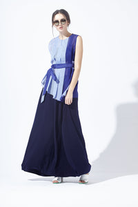 Pattern Mesh Blocking Top