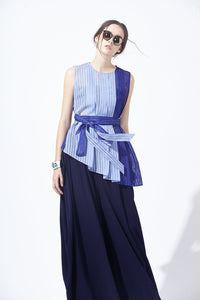 Pattern Mesh Blocking Top