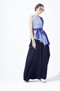 Waterfall Drapery Wide Leg Pants