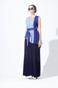 Pattern Mesh Blocking Top