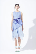 Load image into Gallery viewer, Pattern Mesh Drapery Silk Dress
