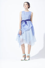 Load image into Gallery viewer, Pattern Mesh Drapery Silk Dress
