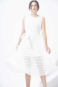 Lace Pleated Dress