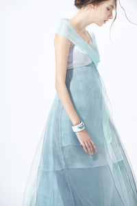 Silk Organza Evening Dress