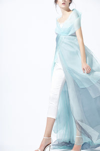Silk Organza Evening Dress